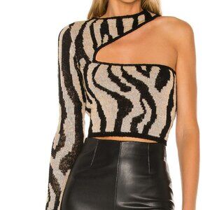 "Olivia Sweater" NBD brand ZEBRA/TIGER print LSU GAMEDAY
